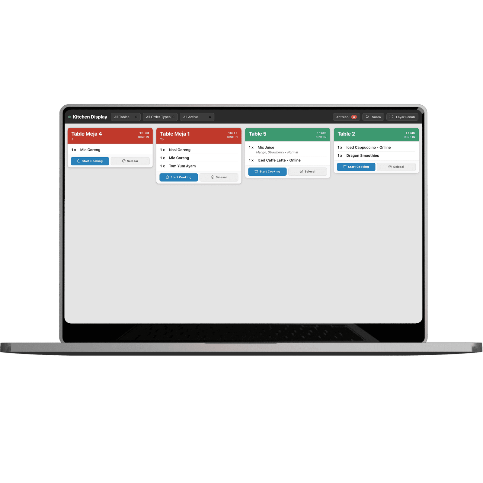 ZyncPOS Kitchen Display System
