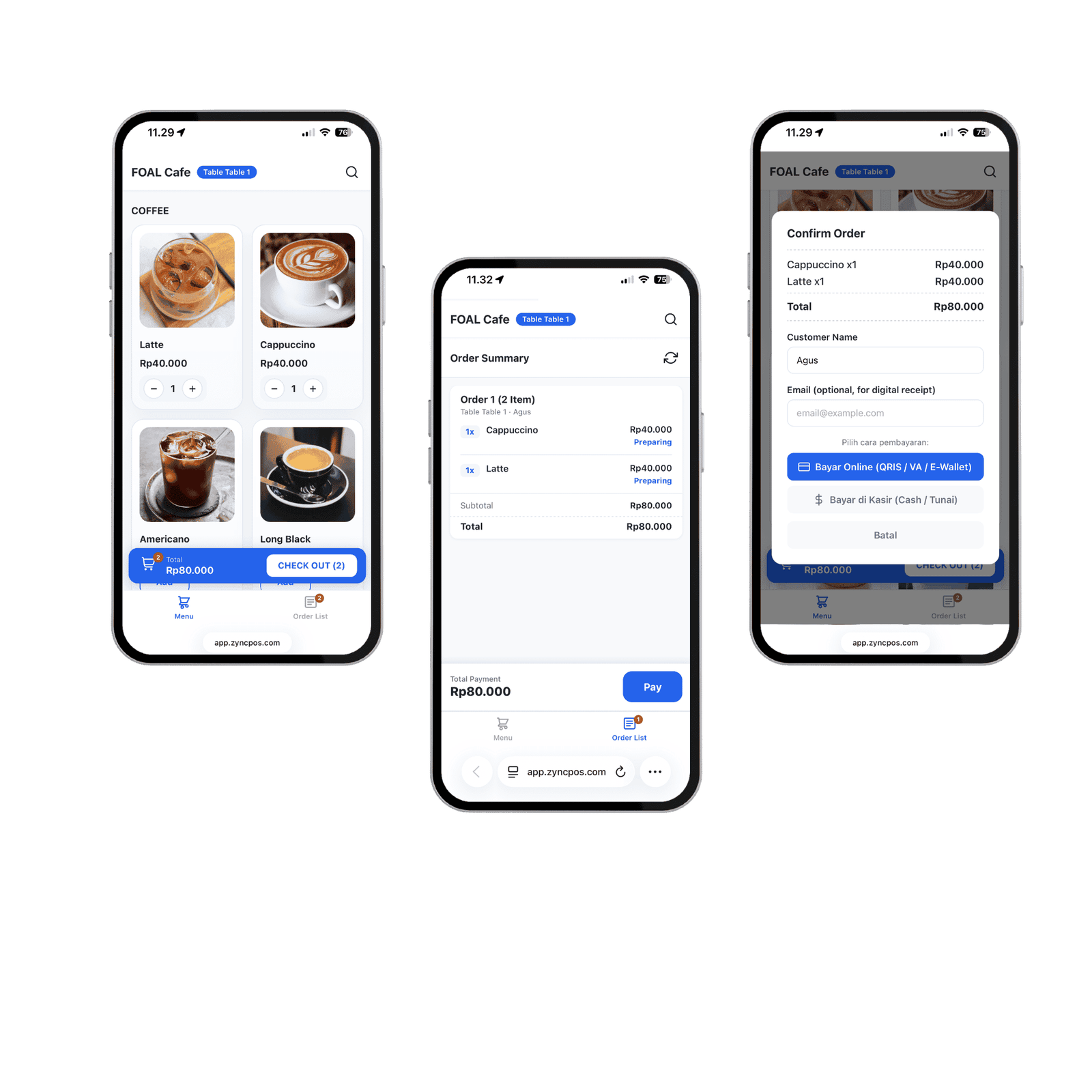 ZyncPOS QR Code Ordering